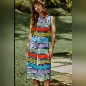 Anthropologie NWT Rainbow Crochet Swimsuit cover-up / sun dress